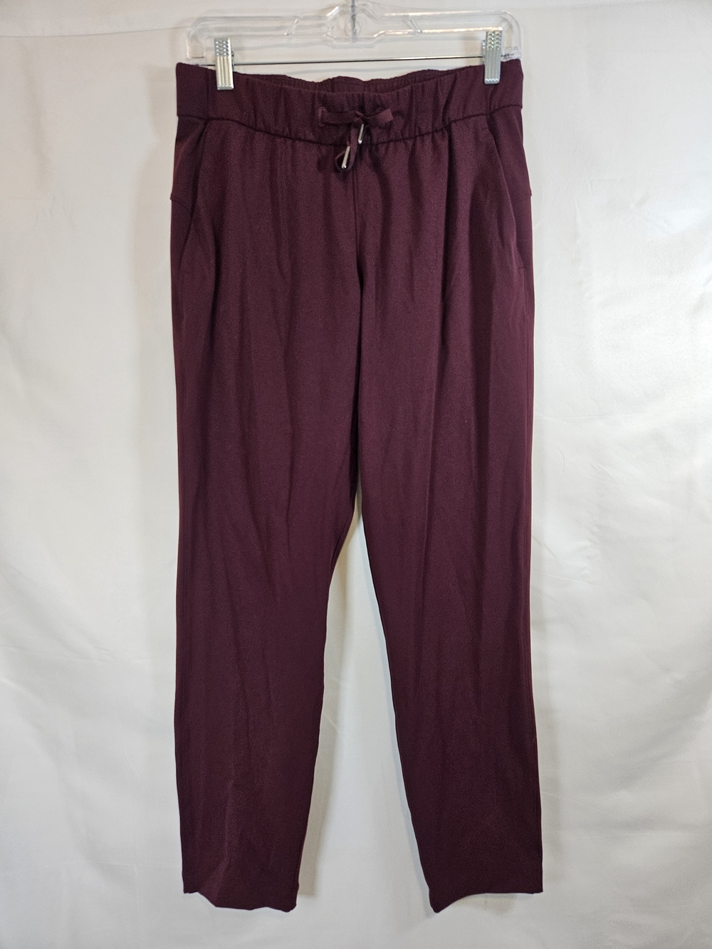 lululemon athletica Women's Burgundy Drawstring Joggers Workout Casual Cozy